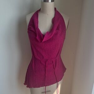 Zara Fuchsia Halter Blouse
